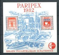 212 FRANCE CNEP 1982 - Yvert 3 - PARIPEX Paris - Feuillet Numerote - Neuf (MNH) Sans Trace De Charniere - CNEP