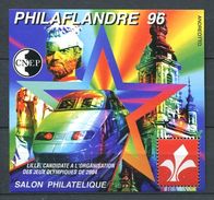 212 FRANCE CNEP 1996 - Yvert 22 - PHILAFLANDRE Lille TGV - Feuillet Numerote - Neuf (MNH) Sans Trace De Charniere - CNEP