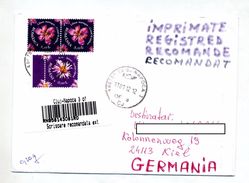 Lettre Recommandee Napoca Sur Fleur - Postmark Collection
