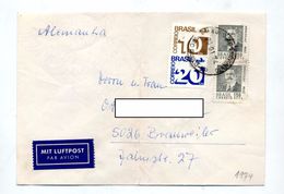 Lettre Cachet San Paulo Sur Chiffre Braz - Storia Postale