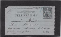 France Pneumatique - Chaplain 50 C Noir - Télégramme - Pneumatische Post