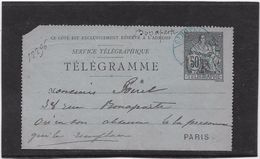 France Pneumatique - Chaplain 50 C Noir - Télégramme - Rohrpost