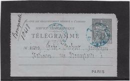 France Pneumatique - Chaplain 50 C Noir - Télégramme - Pneumatic Post