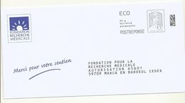 PAP POSTREPONSE FONDATION RECHERCHE MEDICALE LOT  63760. - PAP: Ristampa/Ciappa-Kavena