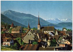 SUISSE  ZUG  Blick Gegen Rigi Und Berner Alpen.  2 Scans  TBE - Zoug