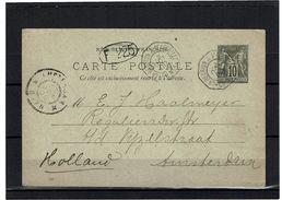 SAU12A - LA REUNION A MARSEILLE LIGNE N°1 ADEN / AMSTERDAM 13/10/1900 - Correo Marítimo