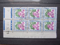 VEND TIMBRES TAXES DE FRANCE N° 102 EN BLOC DE 6 COIN DATE " 18.5.79 " , OBLITERATION " ST-GEOGES - GUYANNE " !!! - Portomarken