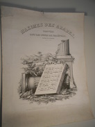 Lithographie  72 X 54 Cm Maximes Des Arabes Litho Par Un  Religieux De Tamié Imp. Becquet à Paris( Abimée Hors Dessin ) - Lithographies