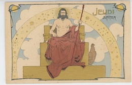 Illustrateur HENRI MORIN - Jolie Carte Fantaisie Dieu JUPITER - Jour De La Semaine JEUDI - Morin, Henri
