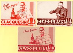 Lot De 3 Buvards Clacquesin Liqueur Et Apéritif. Couleurs Et Illustrations Différentes. - Paints