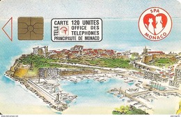 CARTE°-PUBLIC-MONACO-120U-MF23-GEM A-04/92-SPA MONACO-UTILISE-TBE - Monace