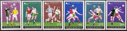 ROMANIA 3203-3208,unused,football - Unused Stamps