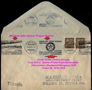 863-CZECHOSLOVAKIA Cover Special Cancelation Finals Of The Central Europe. Cup Of A.C. Sparta-Ferencváros Football 1935 - Usati