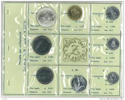 NUMISMATICA - EMISSIONE IN LIRE ANNO 1969 -  CONFEZIONE ZECCA - 8 VALORI -  ARGENTO L. 500 CARAVELLE - Jahressets & Polierte Platten