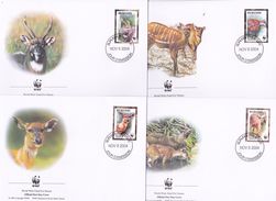 Burundi 2004 WWF Animals Set 4 FDCs - Sonstige & Ohne Zuordnung