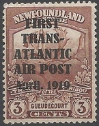 NEWFOUNDLAND #C1 NEUF H REPRINT/FAUX C$35,000 -Timbre D'aviation -- HAWKER FLIGHT - Fin De Catalogue (Back Of Book)