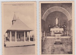 VAL-MEER-KAPEL O.L.V DER ARMEN-BINNEN+BUITENZICHT-2 KAARTEN IN PERFEKTE STAAT-ZIE DE 2 SCANS-RARE ! ! ! - Riemst