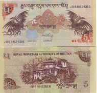 BHUTAN  5 Ngultrum  P28b 2011    UNC - Bhoutan