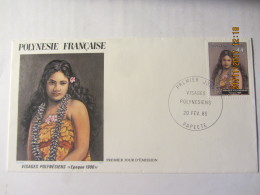 Enveloppe 1er Jour :Polynésie -Visages Polynésiens  -1985- - Storia Postale