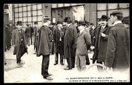 CPA ANCIENNE FRANCE- MANIFESTATION DU 1er MAI A PARIS- PREFET DE POLICE ET SERVICE D'ORDRE- TRES BELLE ANIMATION GROS PL - Streiks