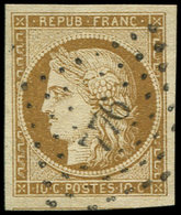 EMISSION DE 18491    10c. Bistre-jaune, Grandes Marges, Obl. PC 776, Superbe - 1849-1850 Cérès
