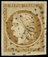 EMISSION DE 18491    10c. Bistre-jaune, Grandes Marges, Obl. PC 776, Superbe - 1849-1850 Ceres