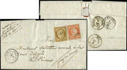 Let EMISSION DE 18491 Et 5, 10c. Bistre Jaune Et 40c. Orange Obl. PC 2686 S. LAC, Càd RIVE-DE-GIER 4/12/52, TB - 1849-1850 Ceres