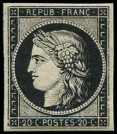* EMISSION DE 18493h   20c. Noir Intense Sur Blanc, Très Frais Et TB - 1849-1850 Cérès