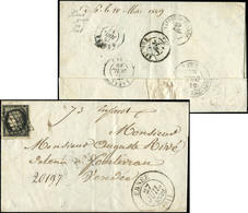 Let EMISSION DE 18493    20c. Noir Sur Jaune, Obl. GRILLE S. LSC, Càd T13 ERNEE 27/7/49, TB - 1849-1850 Cérès