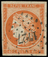 EMISSION DE 18495    40c. Orange, Obl. PC 1727, TB - 1849-1850 Ceres