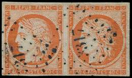 EMISSION DE 18495    40c. Orange, PAIRE Oblitérée PC 3317, TB. J - 1849-1850 Ceres