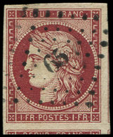 EMISSION DE 18496b    1f. Carmin Foncé, Obl. PC 65, Grandes Marges, Superbe. Br - 1849-1850 Cérès