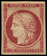 * EMISSION DE 1849R6f   1f. Carmin Foncé, REIMPRESSION, TB. C - 1849-1850 Cérès