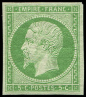 ** EMPIRE NON DENTELE12    5c. Vert, Fraîcheur Postale, Superbe - 1853-1860 Napoleon III