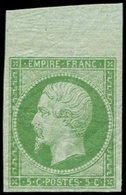 * EMPIRE NON DENTELE12a   5c. Vert Jaune, Bdf, Inf. Ch., TTB - 1853-1860 Napoleon III