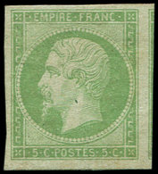 * EMPIRE NON DENTELE12a   5c. Vert Jaune, Belles Marges, Voisin De Droite, TB. C - 1853-1860 Napoleon III