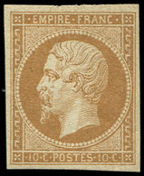 * EMPIRE NON DENTELE13B  10c. Brun Clair T II, Quasiment **, Très Frais Et TTB. C - 1853-1860 Napoleon III