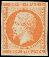 ** EMPIRE NON DENTELE16   40c. Orange, Fraîcheur Postale, Superbe - 1853-1860 Napoléon III