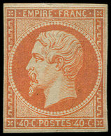 * EMPIRE NON DENTELE16   40c. Orange, TB. C - 1853-1860 Napoléon III