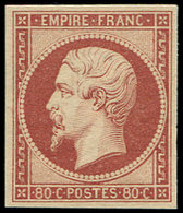 (*) EMPIRE NON DENTELE17A  80c. Carmin, TB. C - 1853-1860 Napoléon III