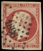 EMPIRE NON DENTELE17Ad 80c. VERMILLONNE, Obl. PC 1896, TB. C - 1853-1860 Napoleon III