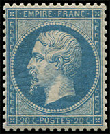 ** EMPIRE DENTELE22   20c. Bleu, Superbe. C - 1862 Napoléon III