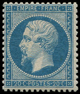 ** EMPIRE DENTELE22   20c. Bleu, TB - 1862 Napoléon III