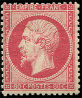 * EMPIRE DENTELE24   80c. Rose, Centrage Courant, Frais Et TB. Br - 1862 Napoléon III