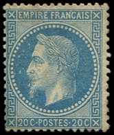 * EMPIRE LAURE29Bc 20c. Bleu, T II, "AUX ABEILLES", G. Lég. Altérée Mais T. RR Neuf, TB. C - 1863-1870 Napoléon III Lauré
