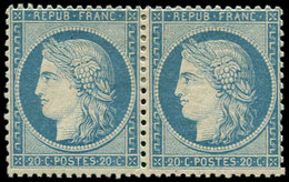 * SIEGE DE PARIS37   20c. Bleu, PAIRE, TB - 1870 Siège De Paris