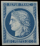 (*) SIEGE DE PARISR37f 20c. Bleu Clair, REIMPRESSION Granet, TB - 1870 Siège De Paris