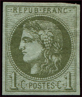 * EMISSION DE BORDEAUX39A   1c. Olive, R I, TB - 1870 Emission De Bordeaux