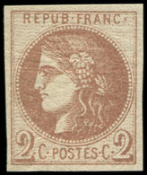 ** EMISSION DE BORDEAUX40Aa  2c. Chocolat, R I, Superbe. C - 1870 Emission De Bordeaux