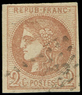 EMISSION DE BORDEAUX40B   2c. Brun Rouge Clair, R II, Oblitéré, TB - 1870 Emission De Bordeaux